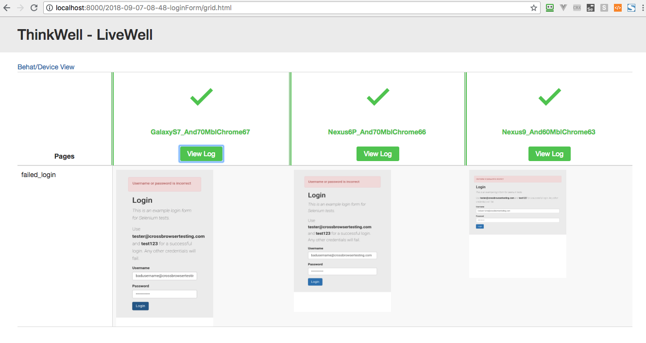 Example Grid report